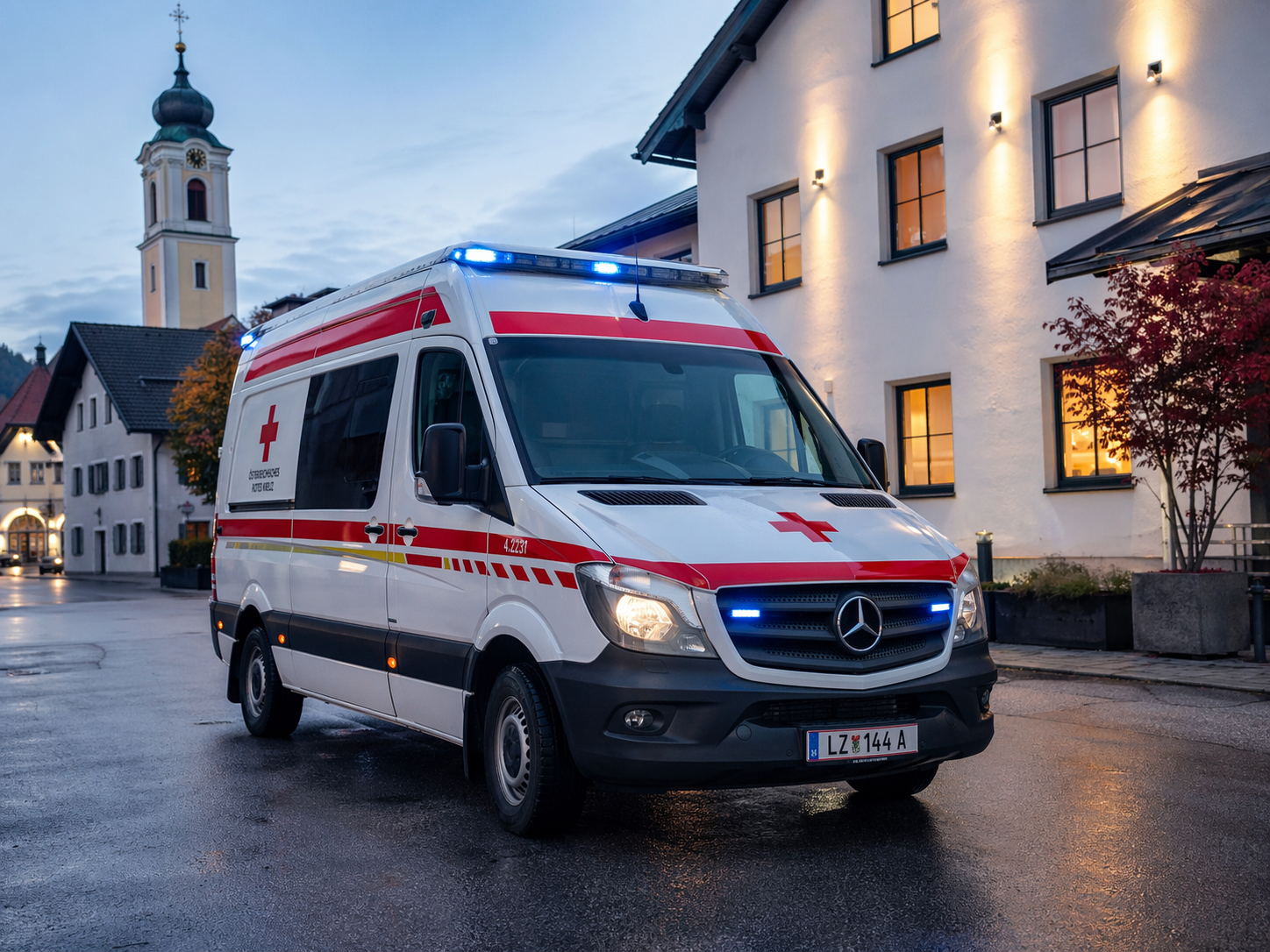 Rettungsfahrzeug im Einsatz
